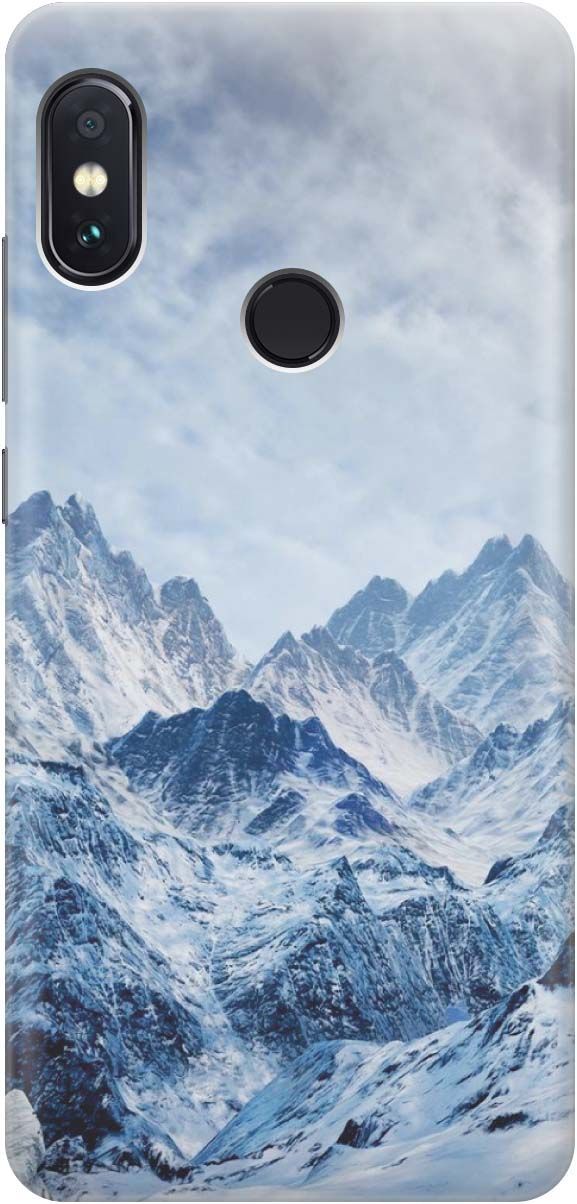 

Чехол на Xiaomi Redmi Note 5 "Снежные горы", Белый;голубой, 927