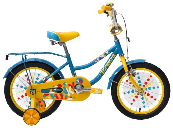 Велосипед Forward Funky 16 (2019) бирюзовый/желтый