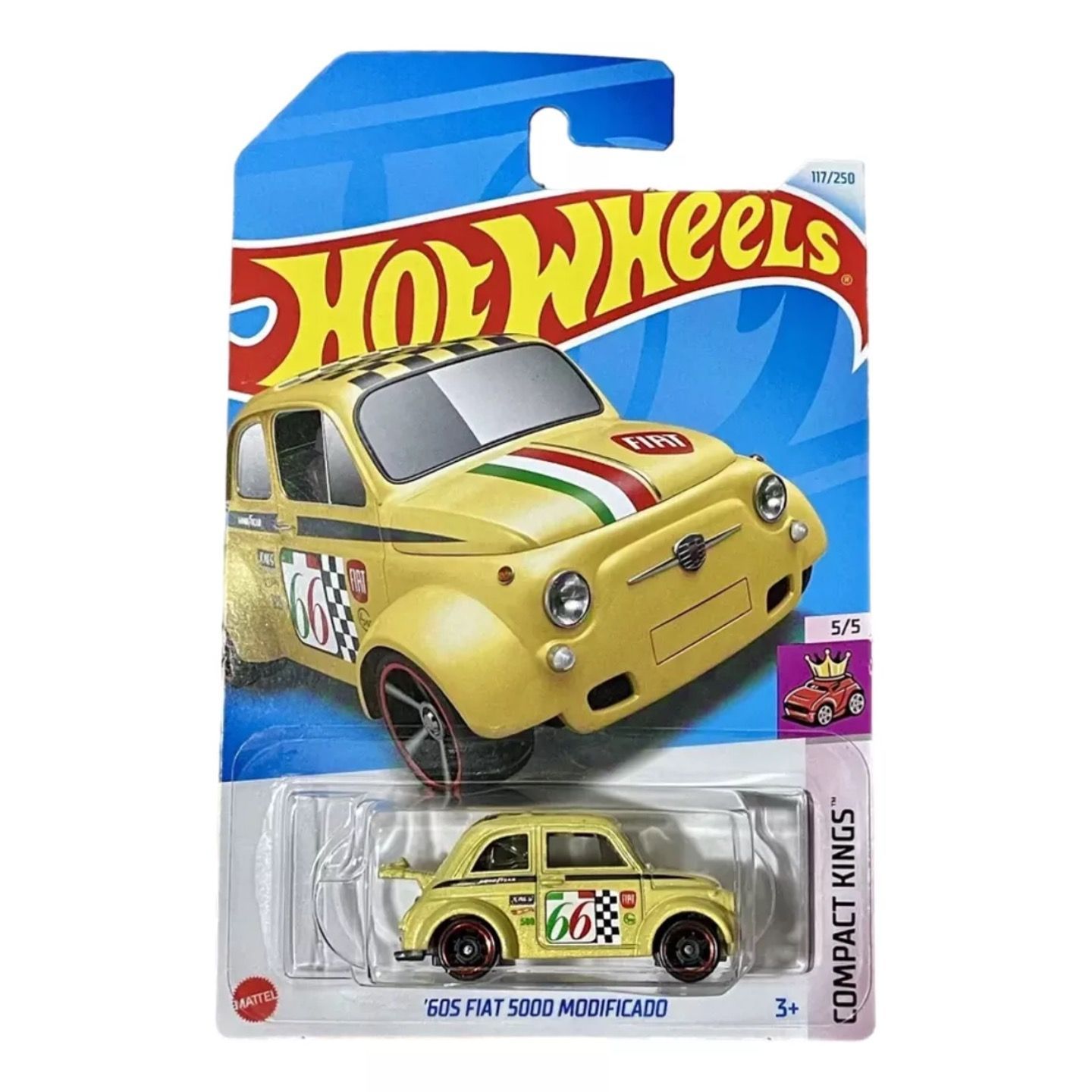 

Машинка металлическая Hot Wheels коллекционная модель 60S Fiat 500D Modificado, Черный, HW-metall-all