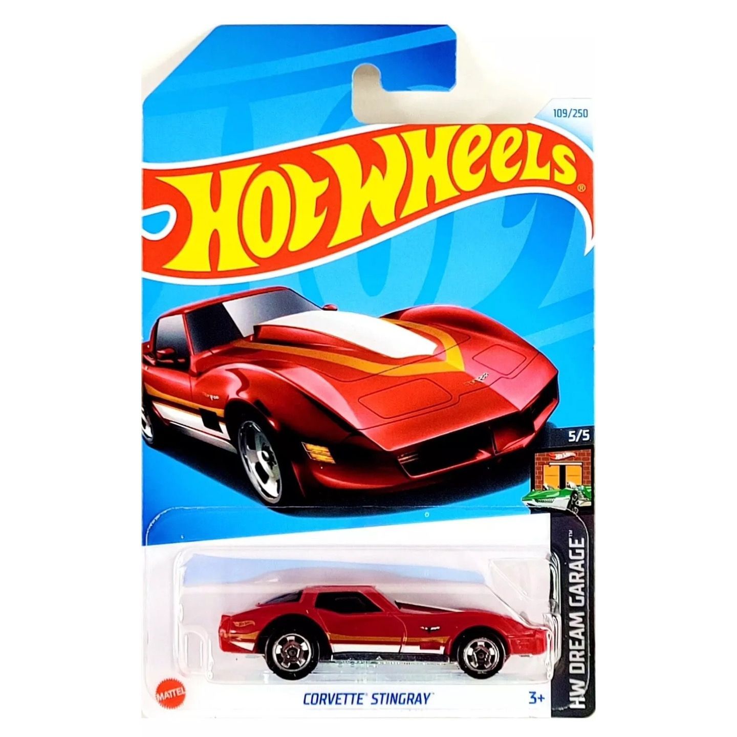 

Машинка металлическая Hot Wheels HTB52 коллекционная модель Corvette Stingray, Красный;белый;коричневый, HW-metall-all