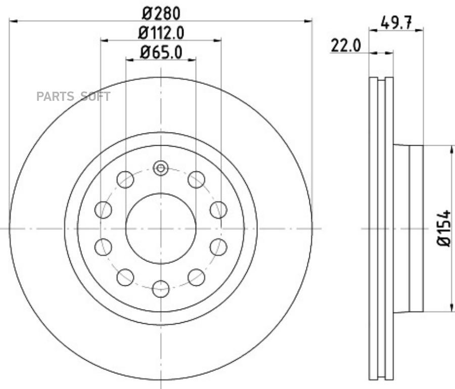 

Тормозной диск HELLA PAGID/BEHR 8DD355109561