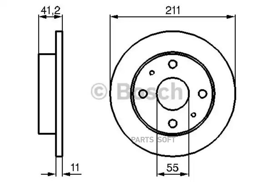 0 986 479 119 диск тормозной передний Daihatsu Cuore 1.0 4WD 98>