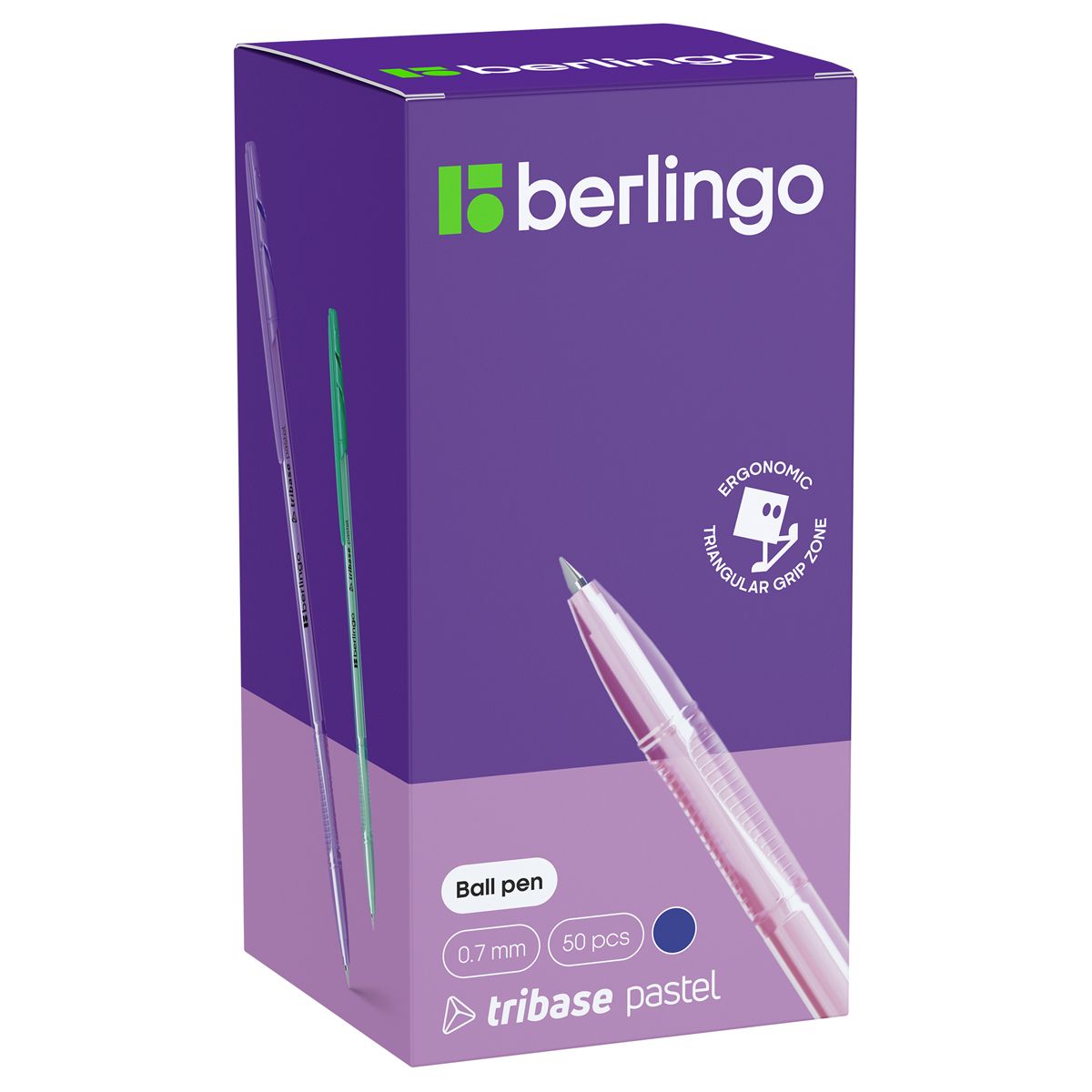 

Набор из 50 шт. Ручка шариковая Berlingo Tribase Pastel синяя, 0,7 мм