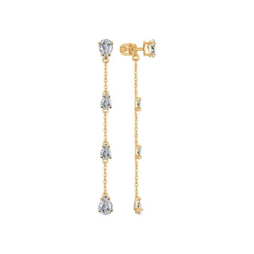 

Серьги из серебра с фианитом SOKOLOV 93020628, 93020628