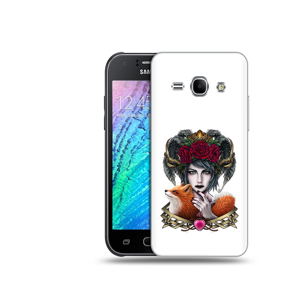 

Чехол MyPads Tocco для Samsung Galaxy J1 девушка с лисой (PT12095.602.314), Прозрачный, Tocco