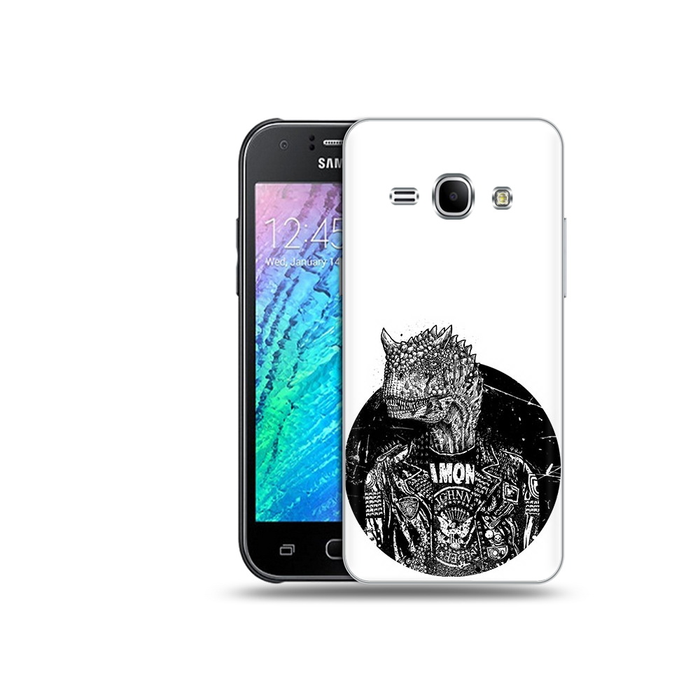 

Чехол MyPads Tocco для Samsung Galaxy J1 динозавр в куртке (PT12095.602.328), Прозрачный, Tocco