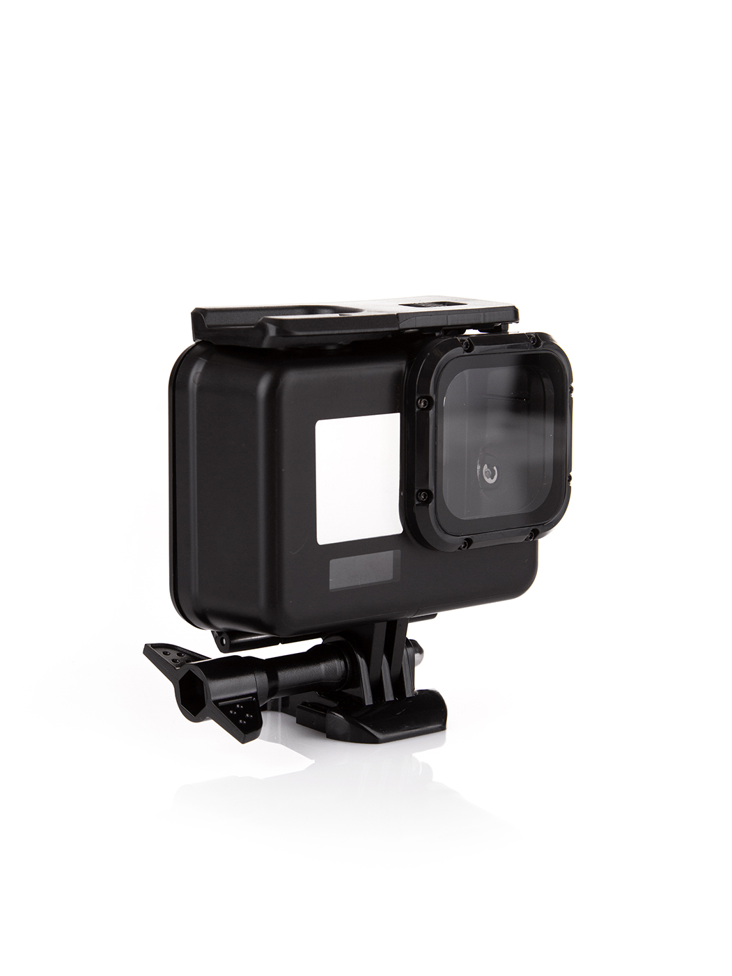 Аквабокс для камер GoPro HERO9/HERO10, антибликовый, черный