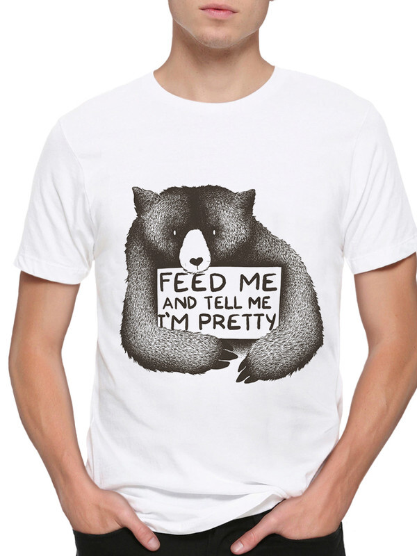 Футболка мужская DreamShirts Studio Голодный Медведь 102-feedmebearagain-2 белая 2XL