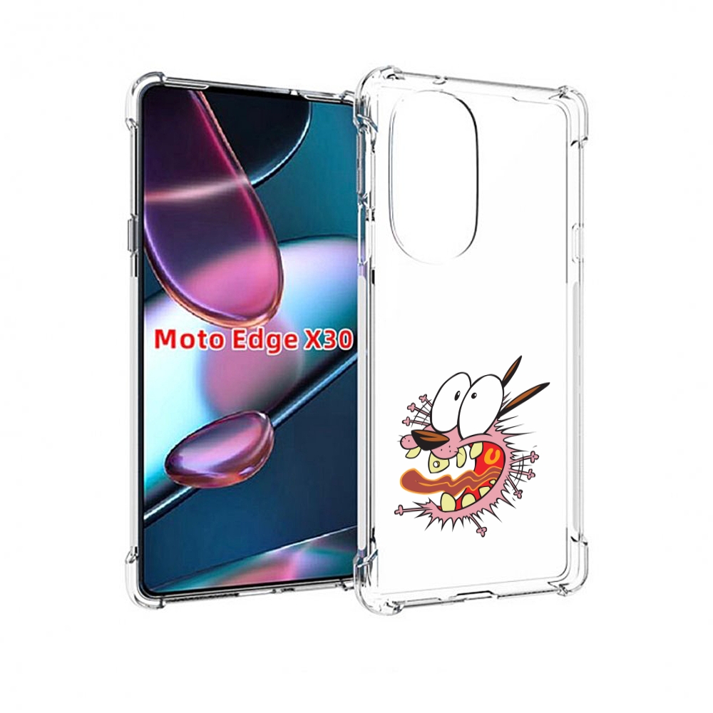 

Чехол MyPads испуганный бобик для Motorola Moto Edge X30, Прозрачный, Tocco