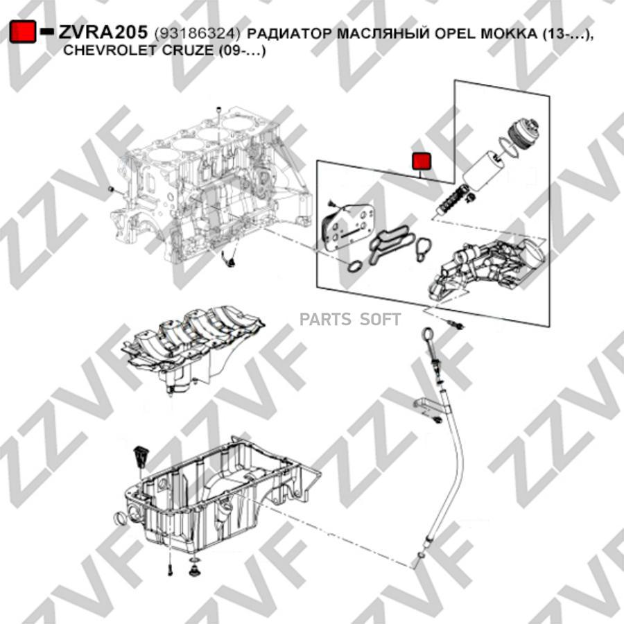 

Радиатор Масляный ZZVF ZVRA205