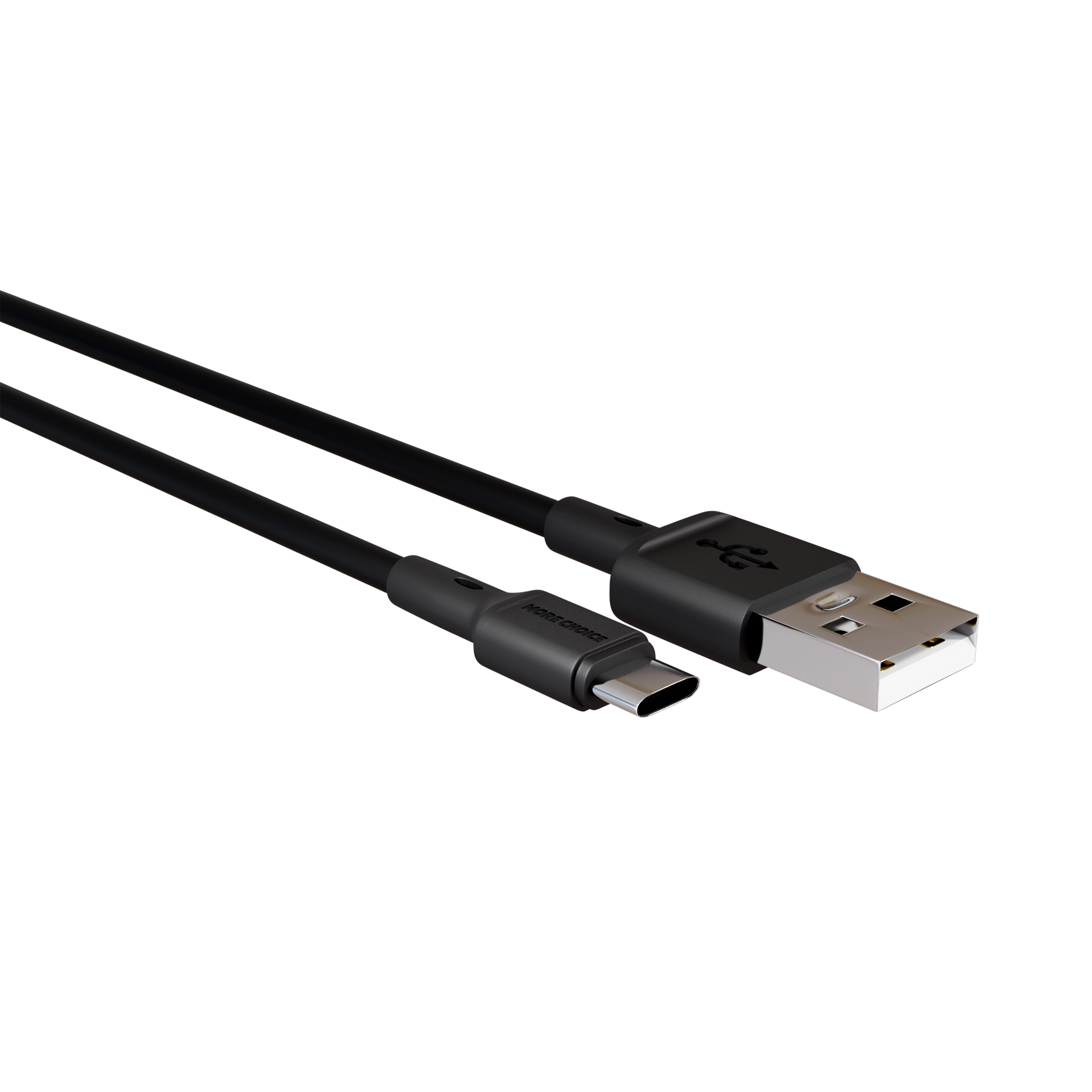 

Дата-кабель More choice K19a USB 2.0A для Type-C TPE 2м Black, K19a