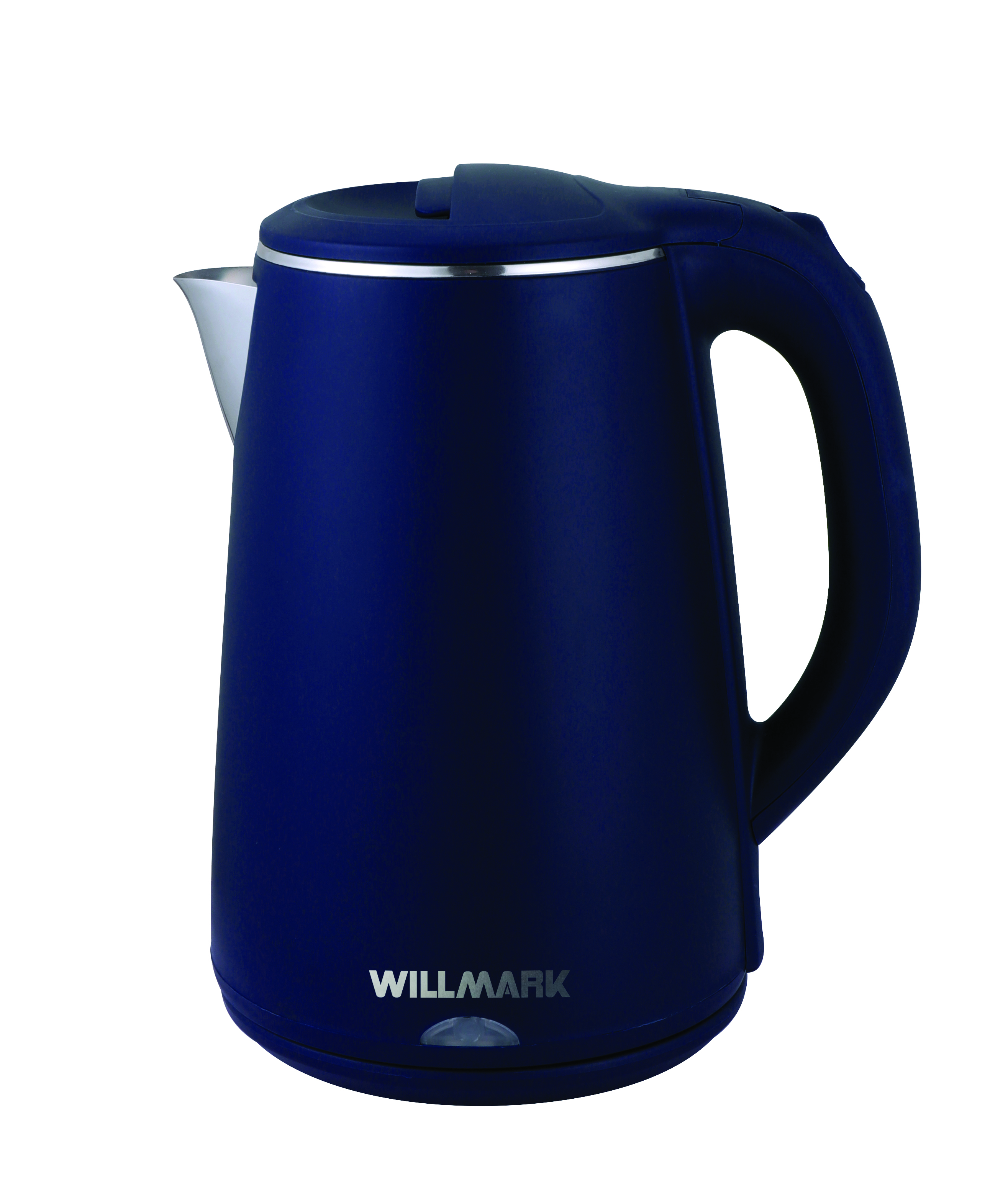 Чайник электрический WILLMARK WEK-2002PS синий 2 л синий противоударная пластиковая накладка uag civilian magsafe для iphone 14 pro синий