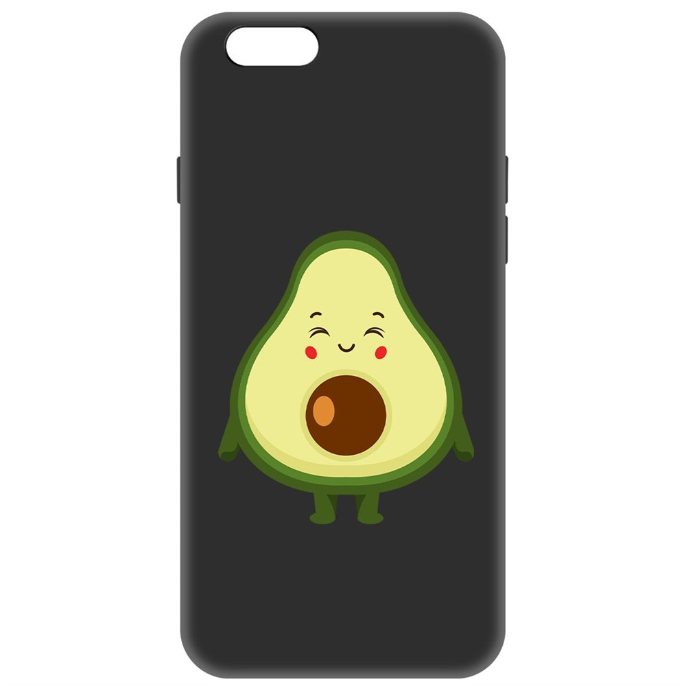 

Чехол-накладка Софт Авокадо Милый для iPhone 6/6s, Черный