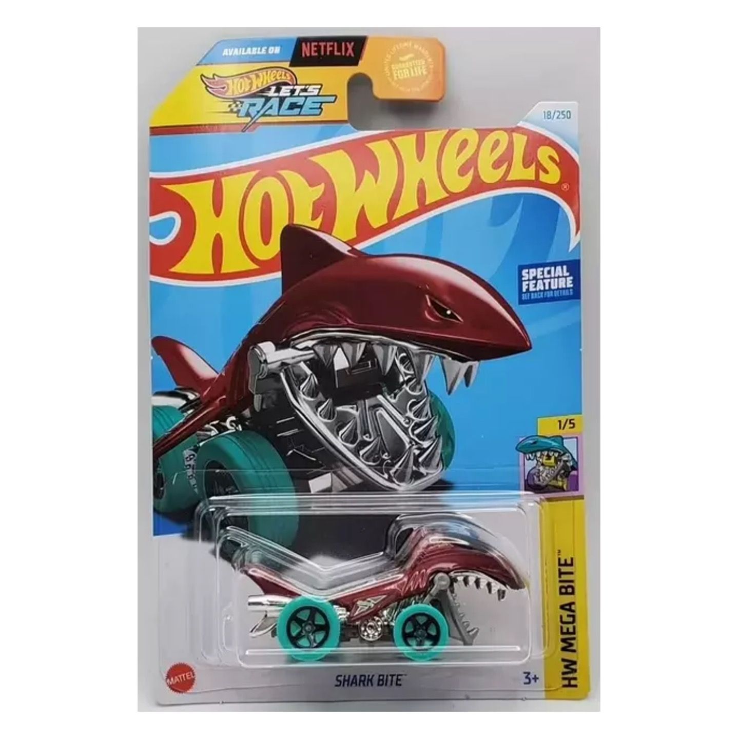 

Машинка металлическая Hot Wheels HTC94 коллекционная модель Shark Bite, Бордовый;зеленый, HW-metall-all