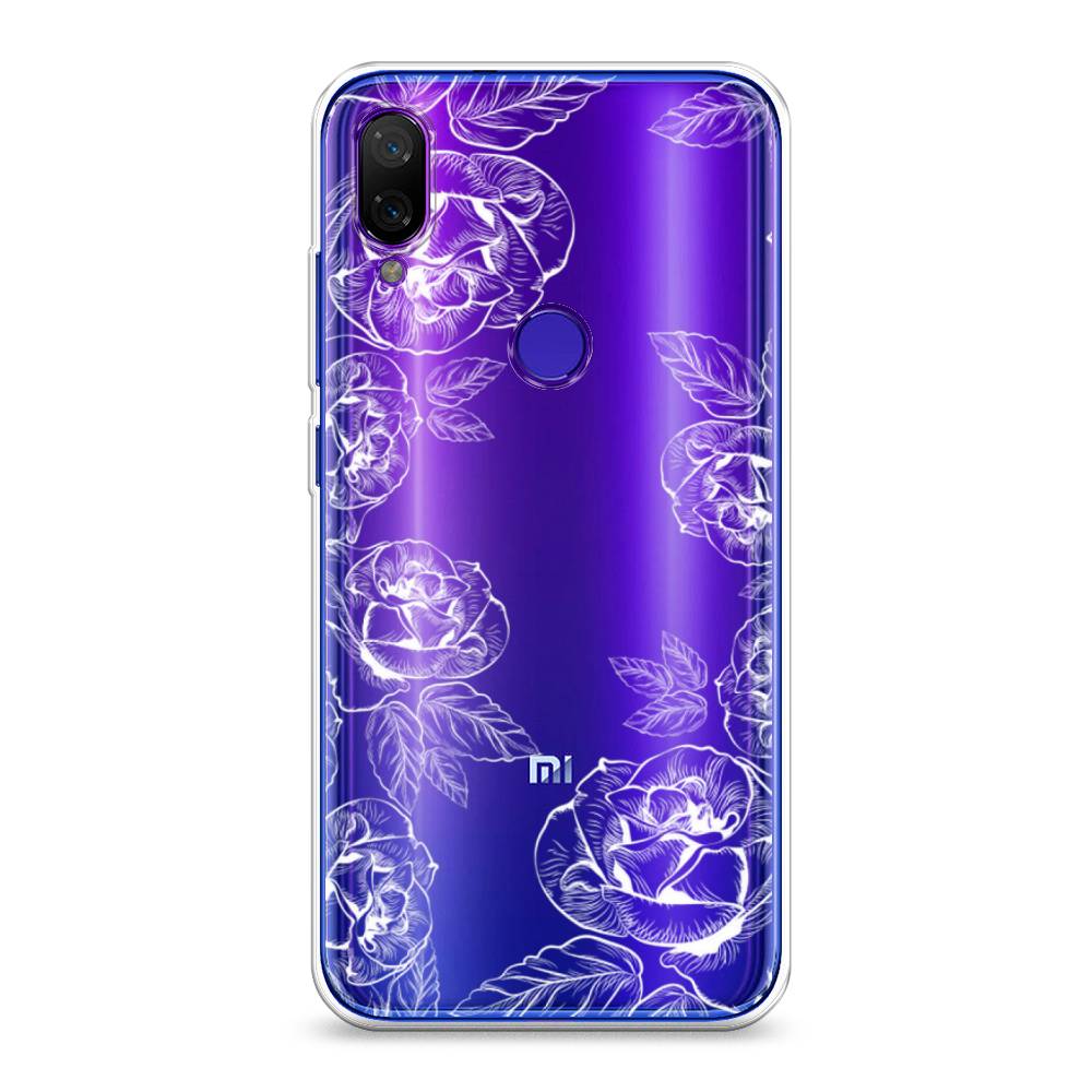 

Чехол на Xiaomi Mi Play "Розы графика", Черный;серый, 35350-2