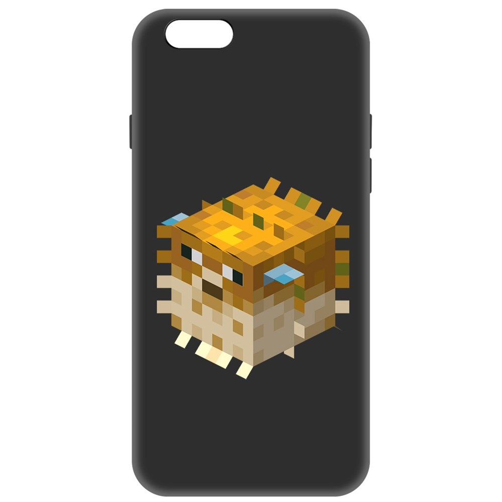 

Чехол-накладка Софт Minecraft-Иглобрюх для iPhone 6/6s, Черный