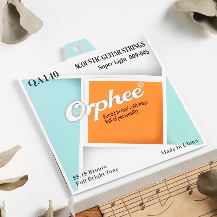 Струны для акустической гитары Orphee QA140, 009-045,9800003