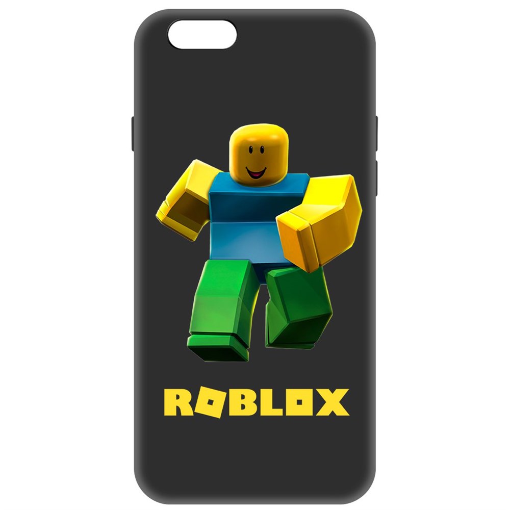 

Чехол-накладка Софт Roblox-Классический Нуб для iPhone 6/6s, Черный