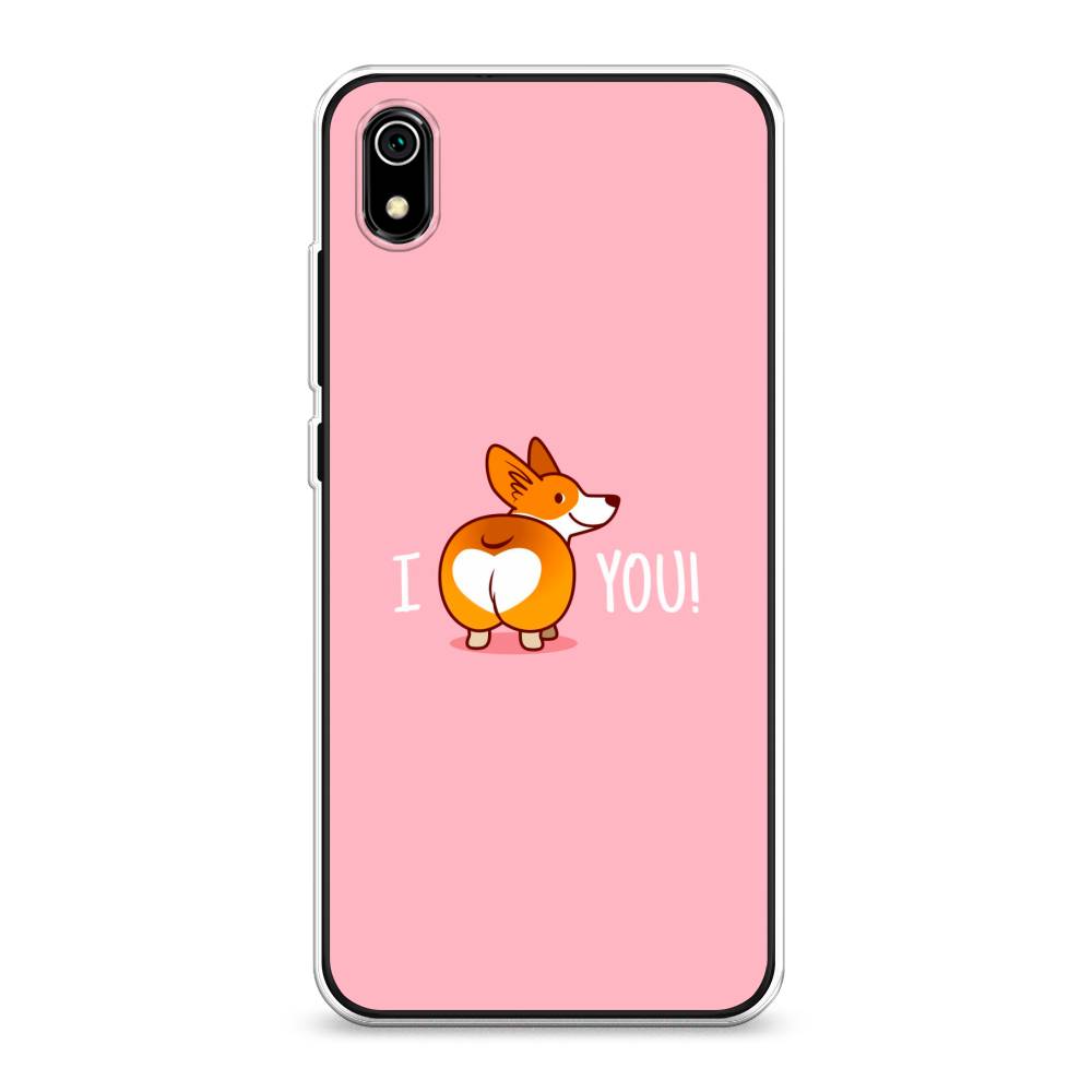 

Чехол на Xiaomi Redmi 7A "Корги I love you", Розовый;коричневый;белый, 35450-1