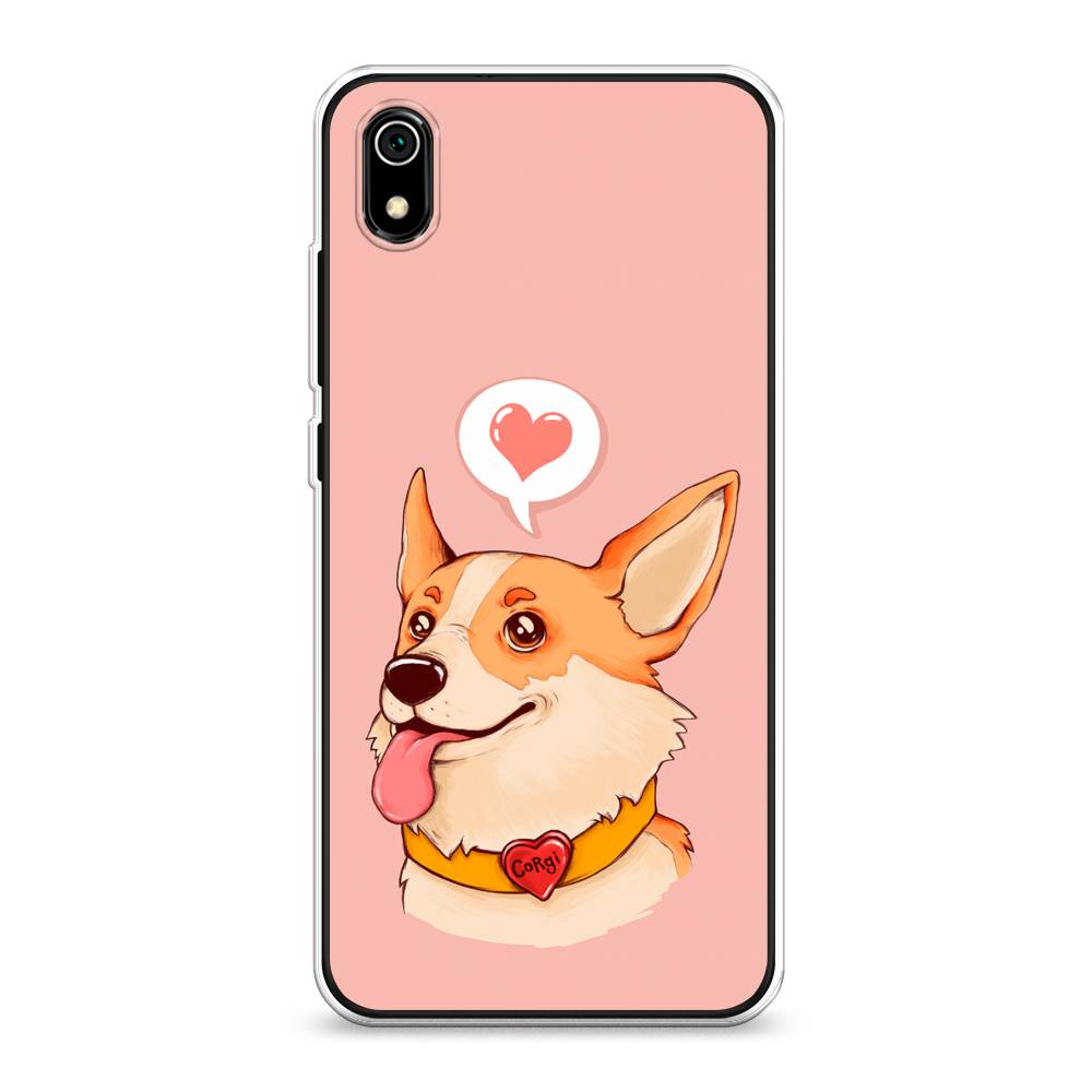 

Чехол на Xiaomi Redmi 7A "Корги язык", Розовый;коричневый, 35450-1