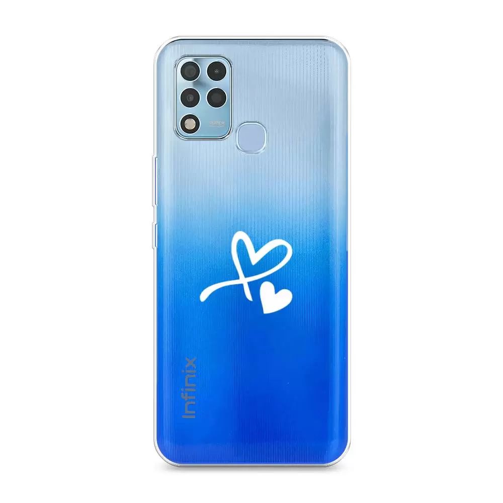 

Чехол Awog на Infinix Hot 11 G37 "Сердечко минимализм", Прозрачный;белый, 3102150-6