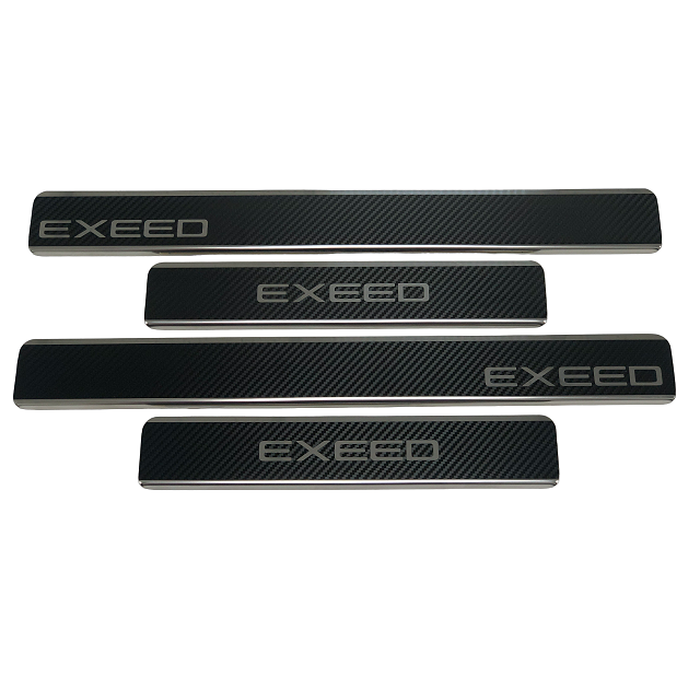 

Накладки INOX на пороги из нерж. стали + КАРБОН для Chery Exeed RX 2023-н.в.