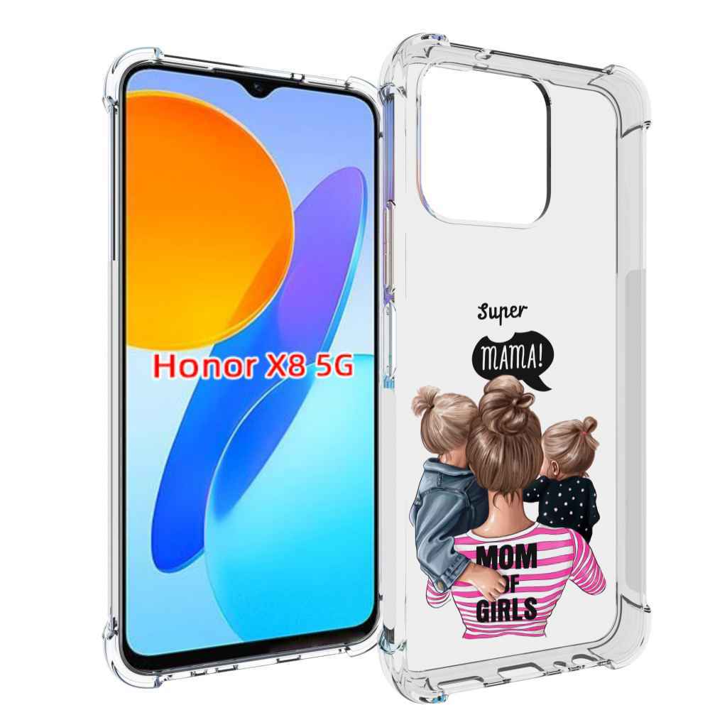 

Чехол MyPads Мама-девочек женский для Honor X8 5G, Прозрачный, Tocco