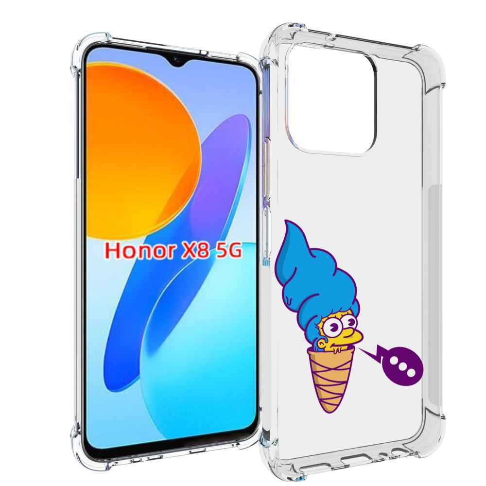 

Чехол MyPads Мардж-рожок для Honor X8 5G, Прозрачный, Tocco