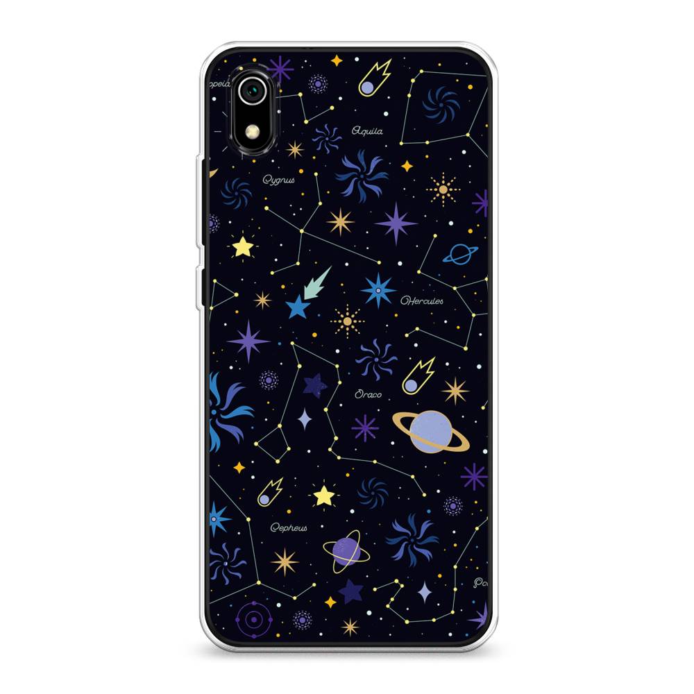 

Чехол на Xiaomi Redmi 7A "Цветной космос", Желтый, 35450-2