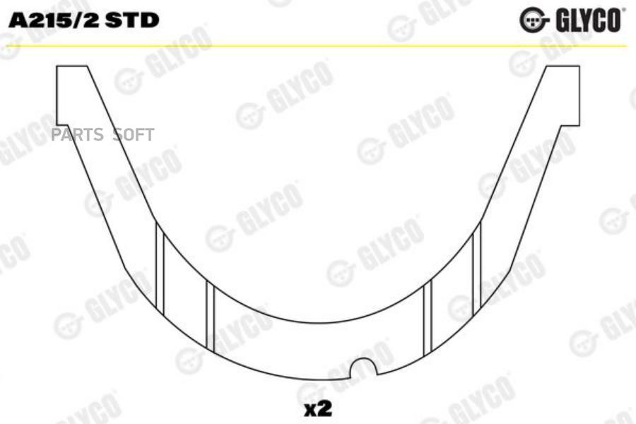 Полукольца Коленвала Двс Упорные (К-Т) Glyco A2152STD