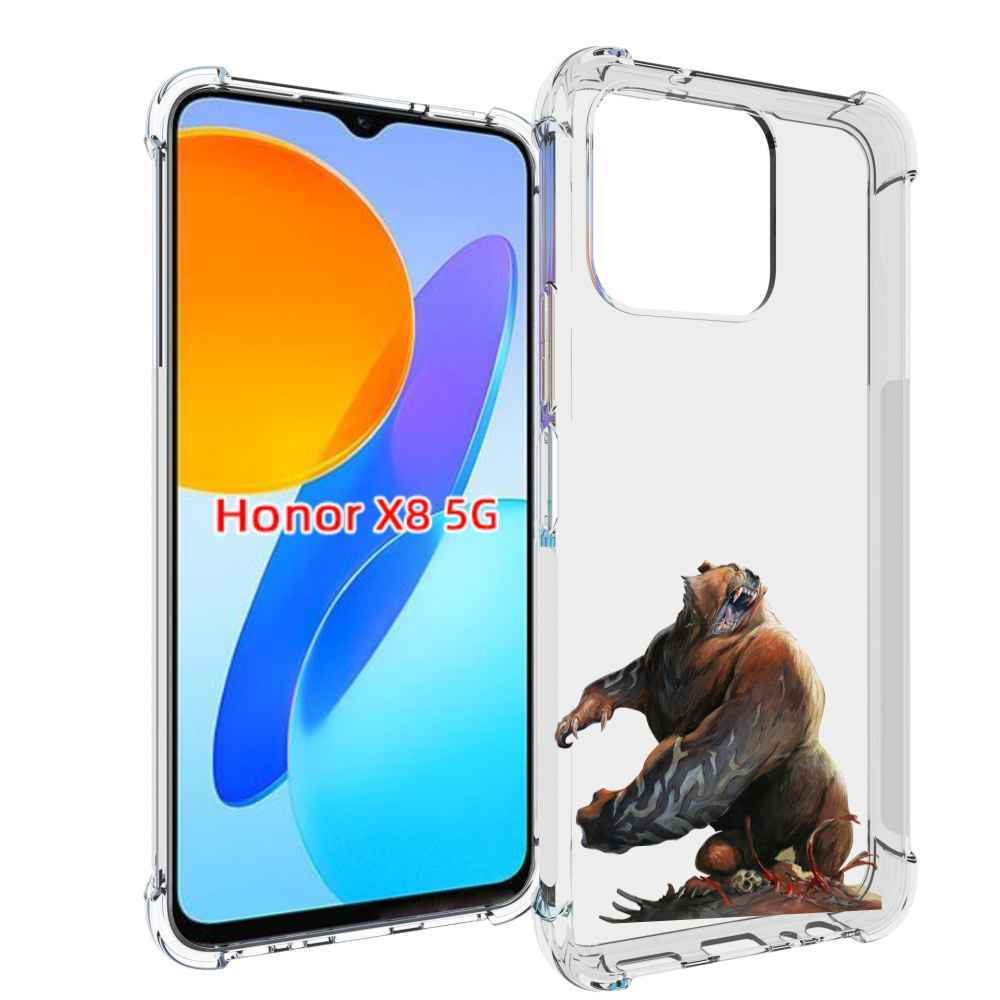 

Чехол MyPads Медведь-жестокий для Honor X8 5G, Прозрачный, Tocco