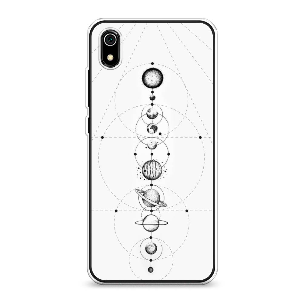 

Чехол на Xiaomi Redmi 7A "Парад планет", Серый, 35450-2