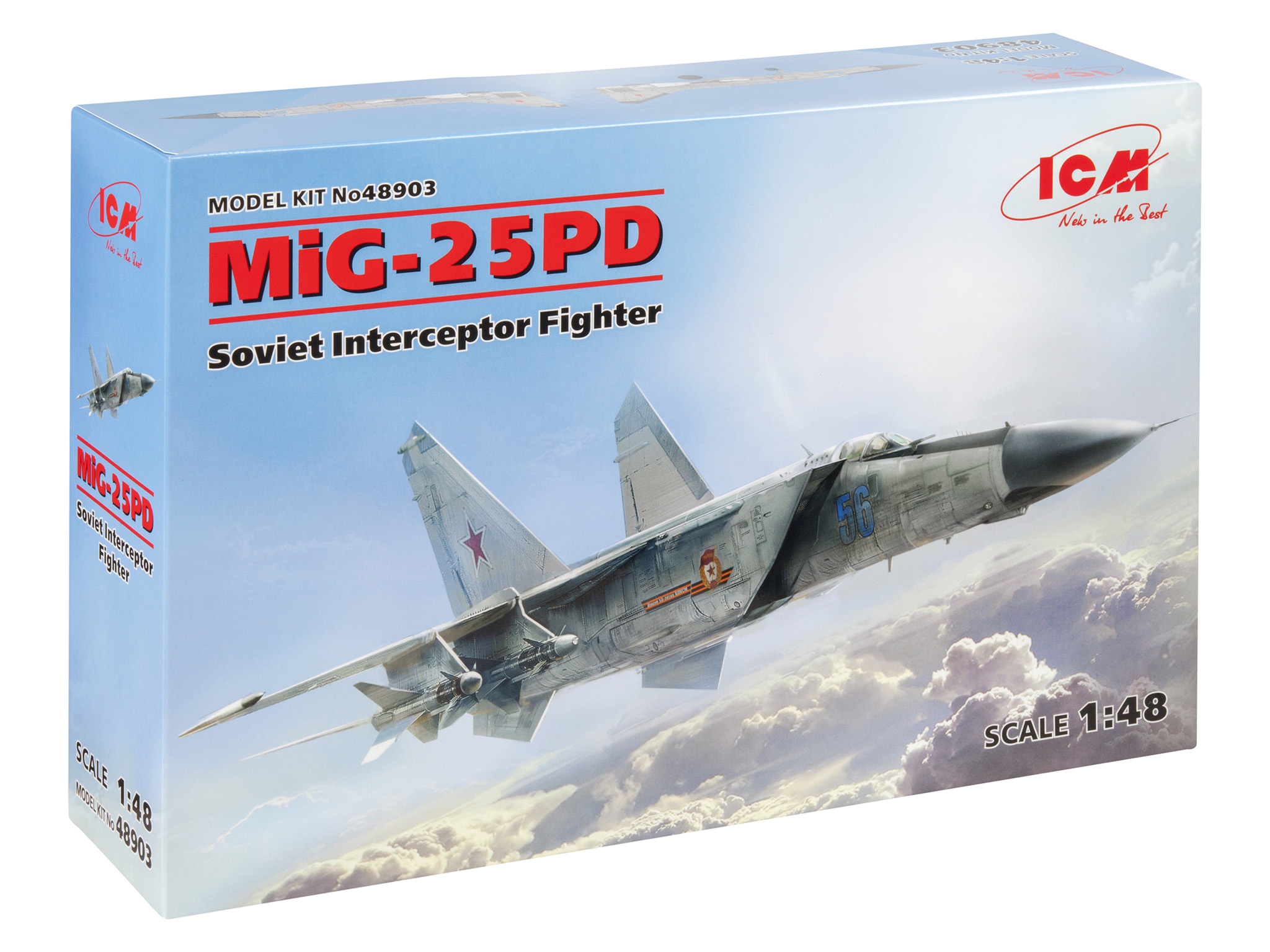 

Сборная модель ICM 1/48 Советский истребитель-перехватчик МuГ-25ПД 48903