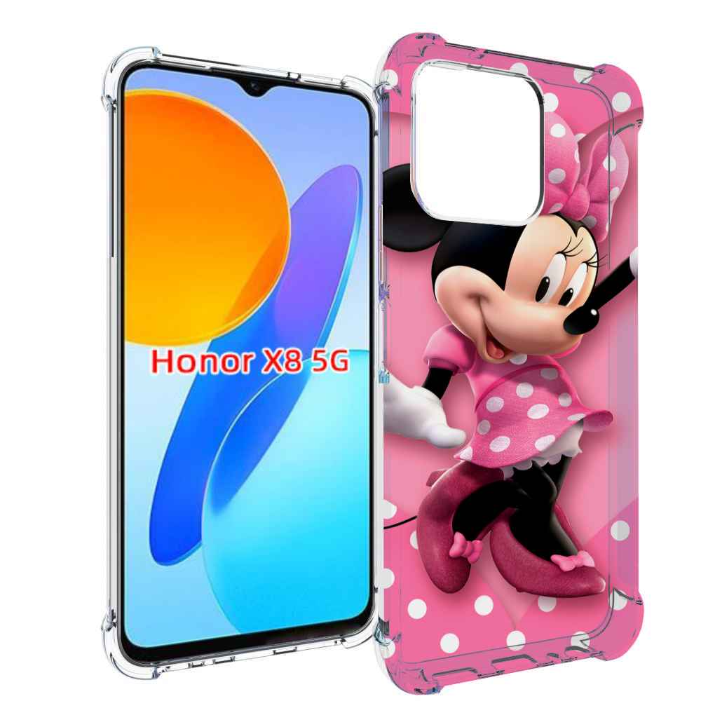 

Чехол MyPads Минни-Маус-в-сердце женский для Honor X8 5G, Прозрачный, Tocco