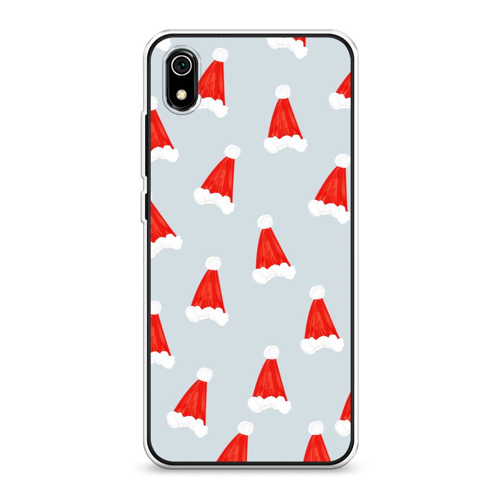 

Чехол на Xiaomi Redmi 7A "Новогодние шапочки", Белый;красный;серый, 35450-5