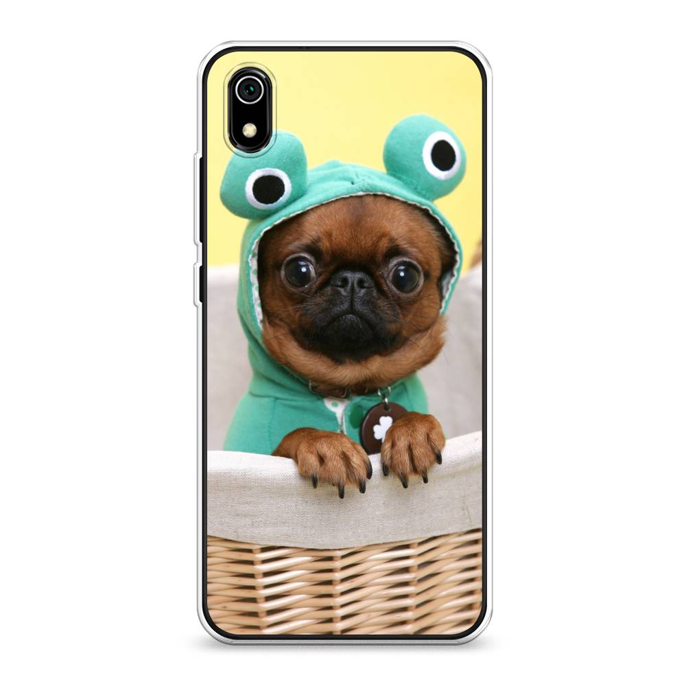 

Чехол на Xiaomi Redmi 7A "Собачка в шапке лягушки", Коричневый;желтый;голубой, 35450-1