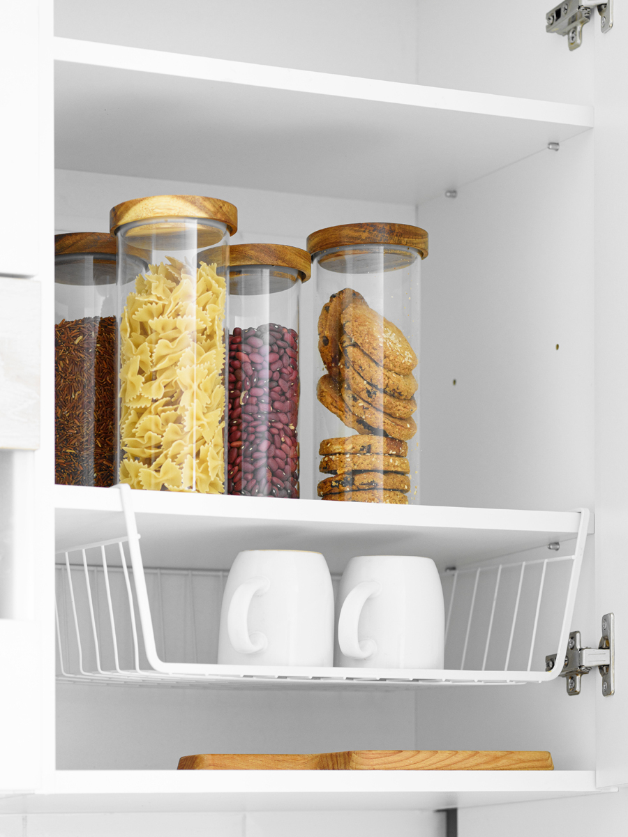 фото Корзина для хранения кухонных принадлежностей birdhouse, белая
