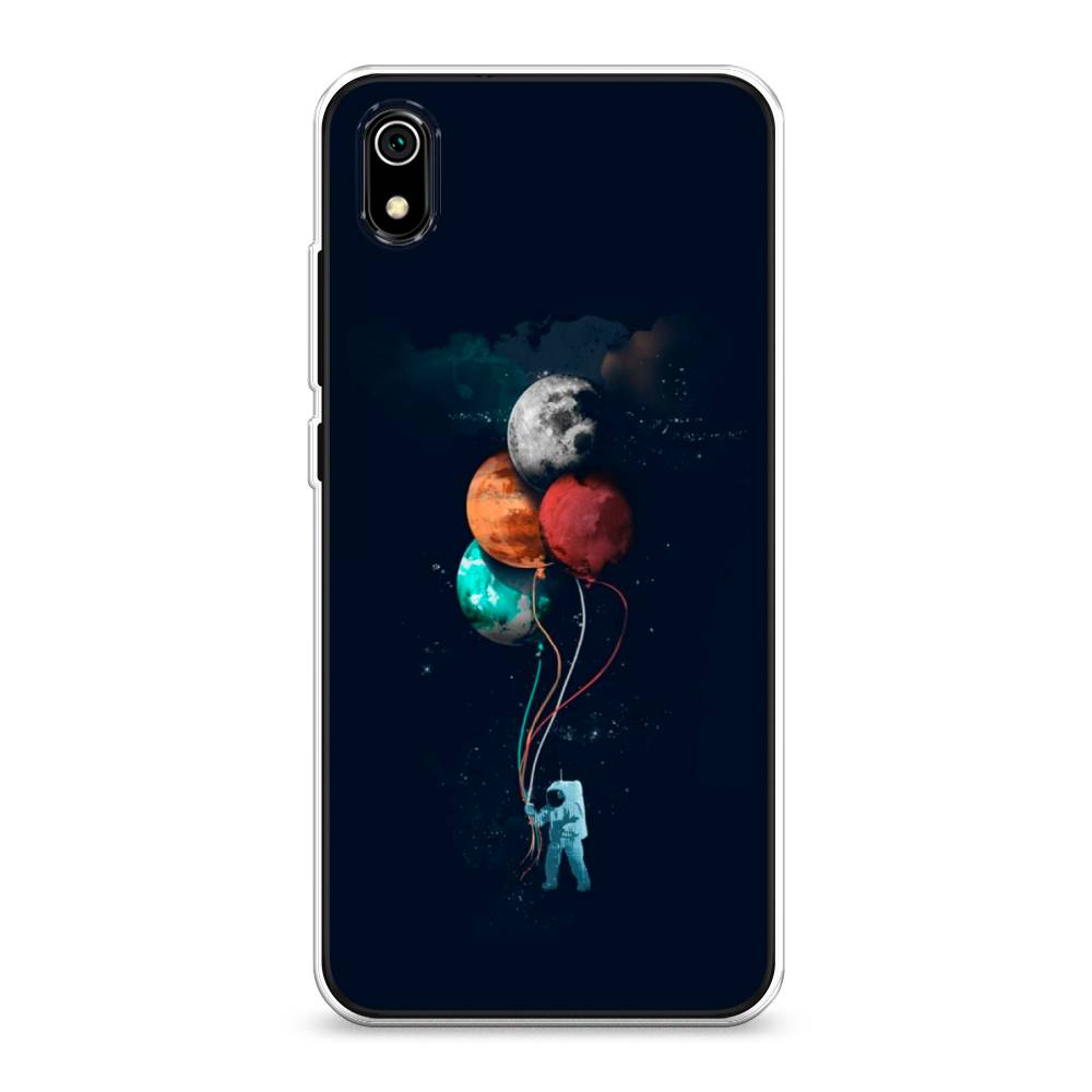 

Чехол на Xiaomi Redmi 7A "Космонавт с шариками", Разноцветный, 35450-4