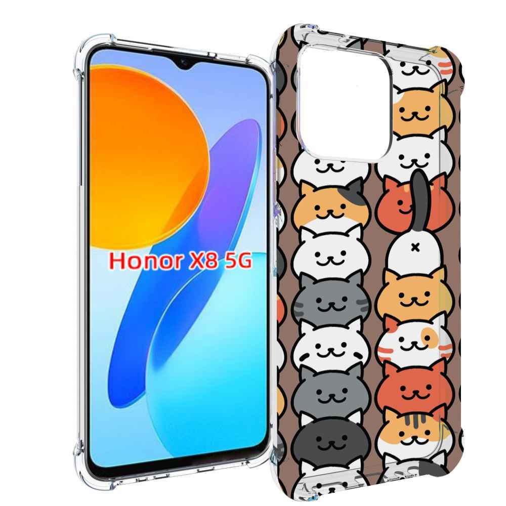 

Чехол MyPads Найди-кота для Honor X8 5G, Прозрачный, Tocco