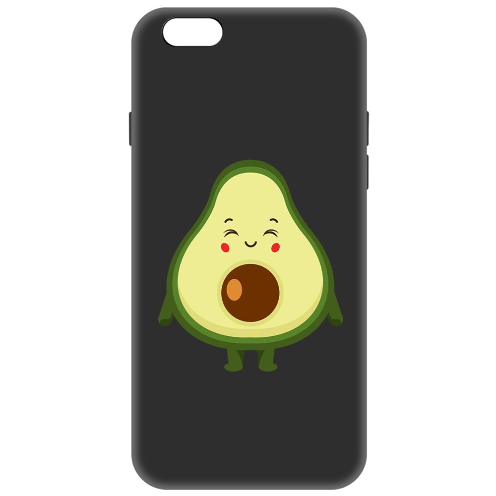 

Чехол-накладка Софт Авокадо Милый для iPhone 6 Plus/6s Plus, Черный