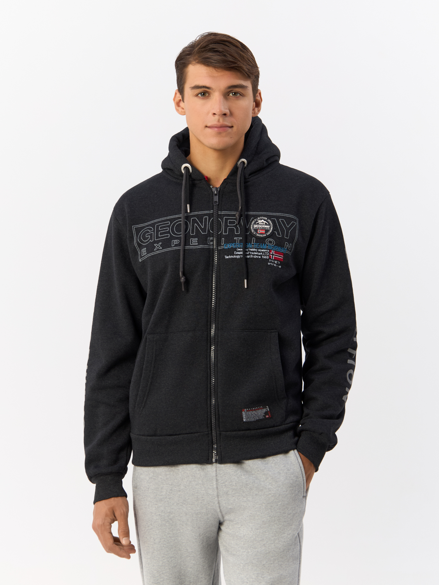 

Толстовка мужская Geographical Norway WY1250H/GN серая 2XL, Серый, WY1250H/GN