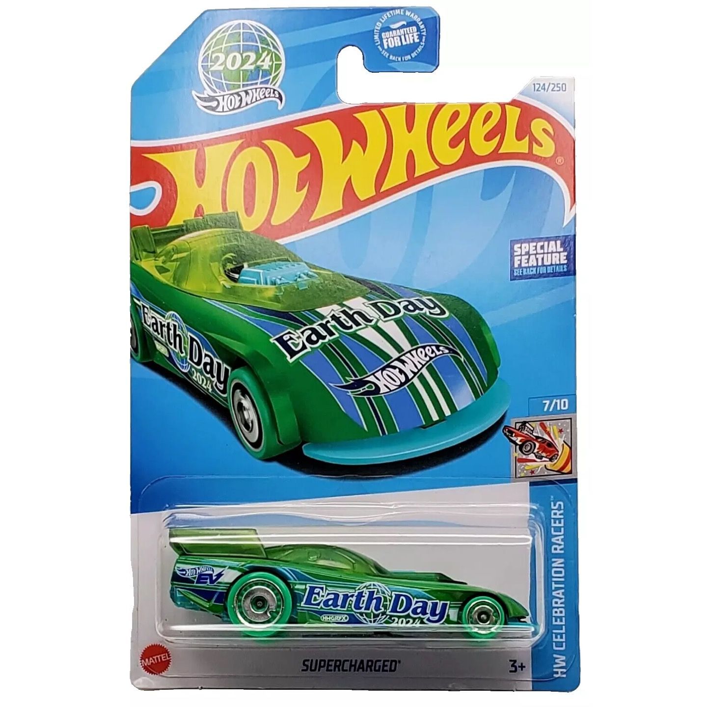 

Машинка металлическая Hot Wheels HTB00 коллекционная модель Supercharged, Зеленый;белый, HW-metall-all
