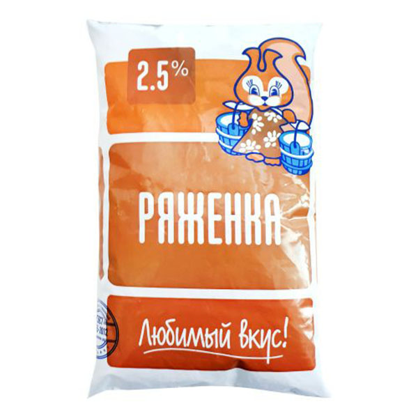 

Ряженка Любимый вкус 2,5% БЗМЖ 900 мл