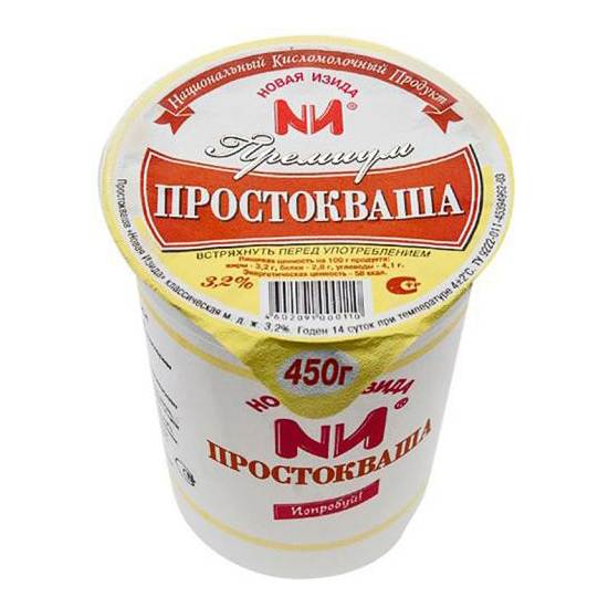 

Простокваша Новая Изида Классическая 3,2% 450 мл