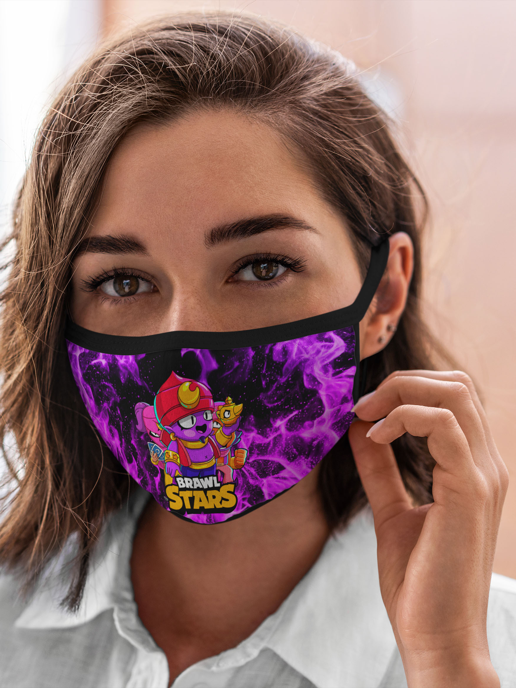 

Многоразовая маска унисекс Burnettie Brawl Stars Gene, Разноцветный, Brawl Stars Gene
