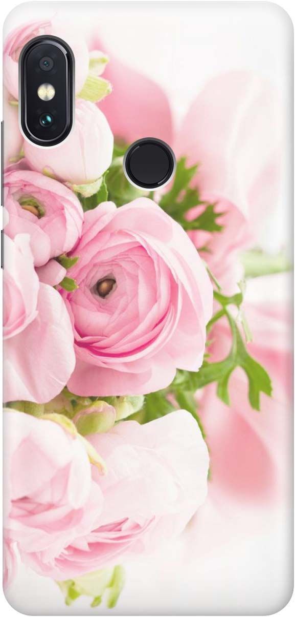 

Чехол на Xiaomi Redmi Note 5 "Розовые розы", Белый;розовый, 927