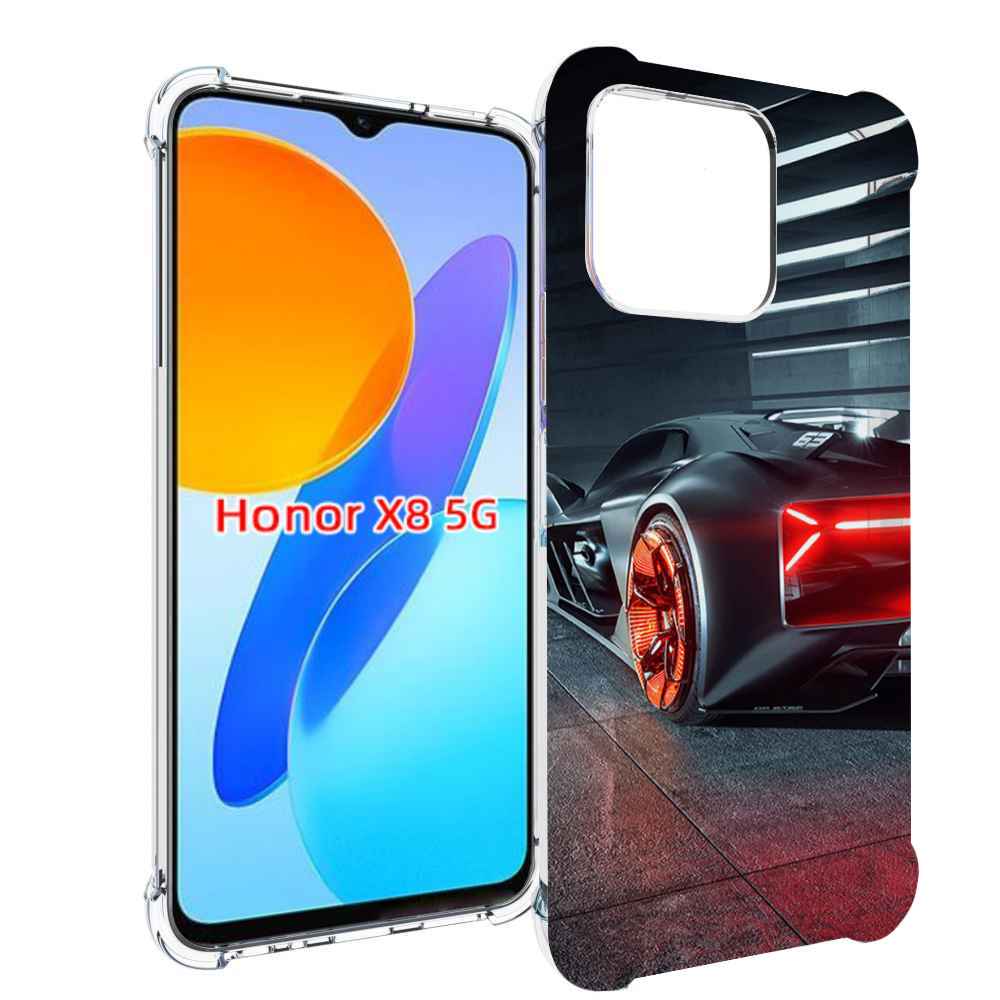 

Чехол MyPads Ночной-город мужской для Honor X8 5G, Прозрачный, Tocco