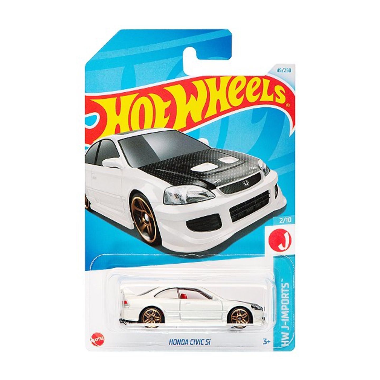 

Машинка металлическая Hot Wheels HTD07 коллекционная модель Honda Civic Si, Белый, HW-metall-all