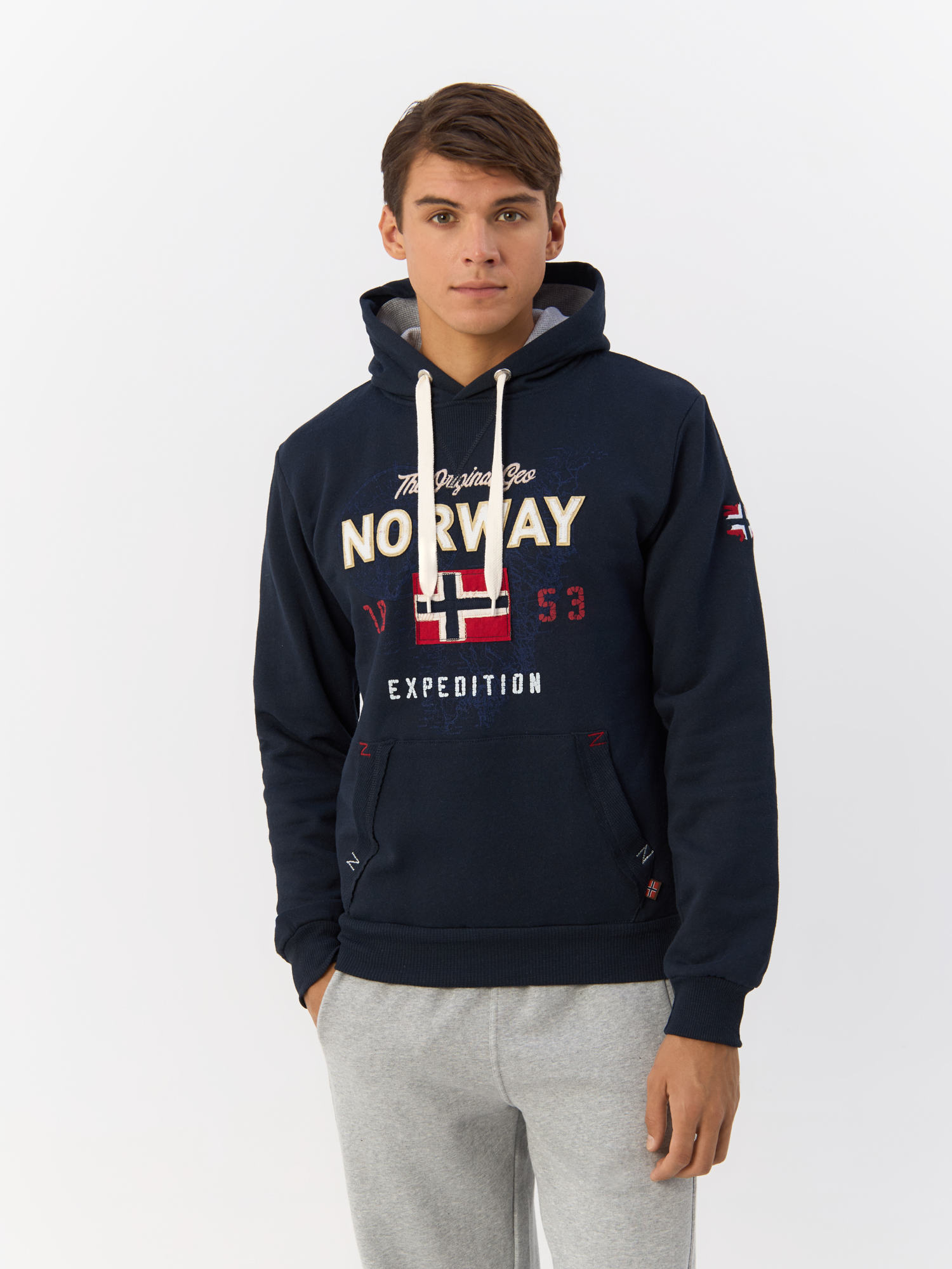 

Худи мужское Geographical Norway WT1878H/GN синее 2XL, Синий, WT1878H/GN