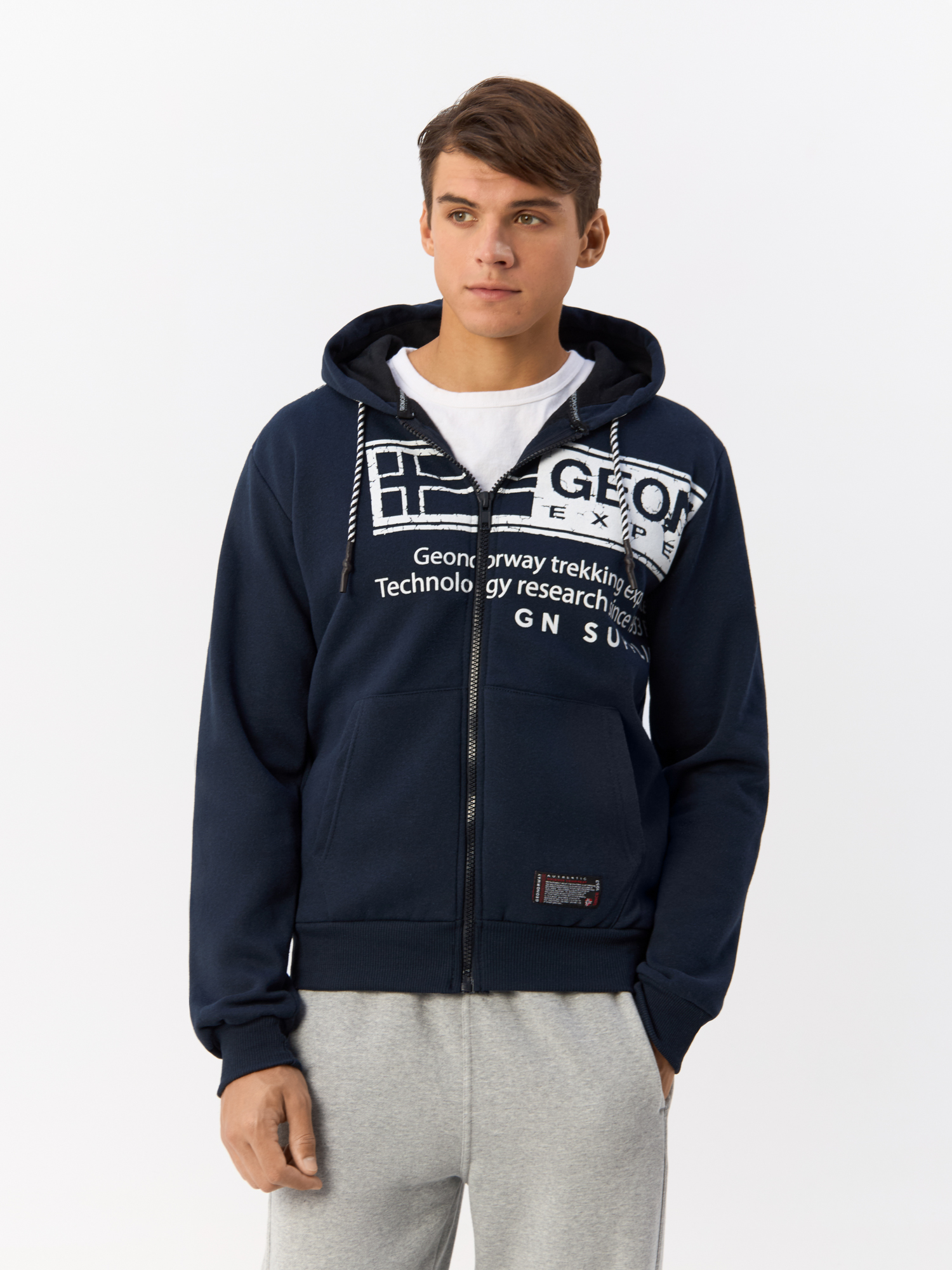 Свитшот Geographical Norway для мужчин, тёмно-синий, размер 2XL, WX1875H/GNO